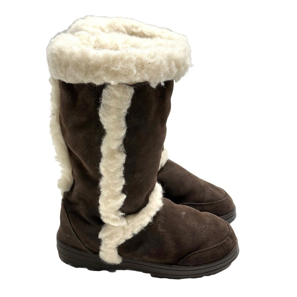 Emu Mermaid Boots Merino Wool Lined Suede Upper Dark Brown Shearling Women's 7M